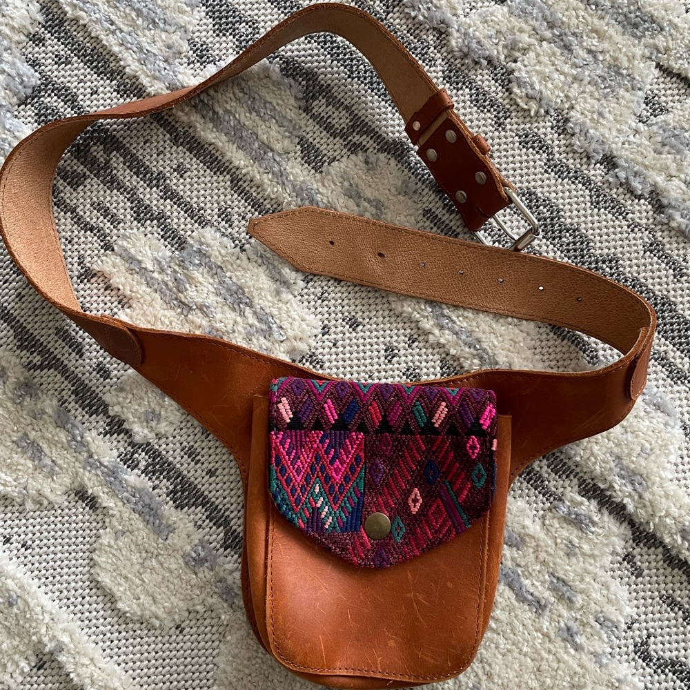 Nena and co leather hip satchel